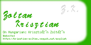 zoltan krisztian business card